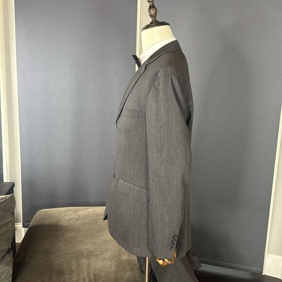 Men’s Perry Ellis Portfolio 2 Piece Gray Formal Suit Size 44 Jacket 36 Pants - Picture 15 of 15